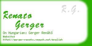 renato gerger business card