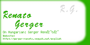 renato gerger business card